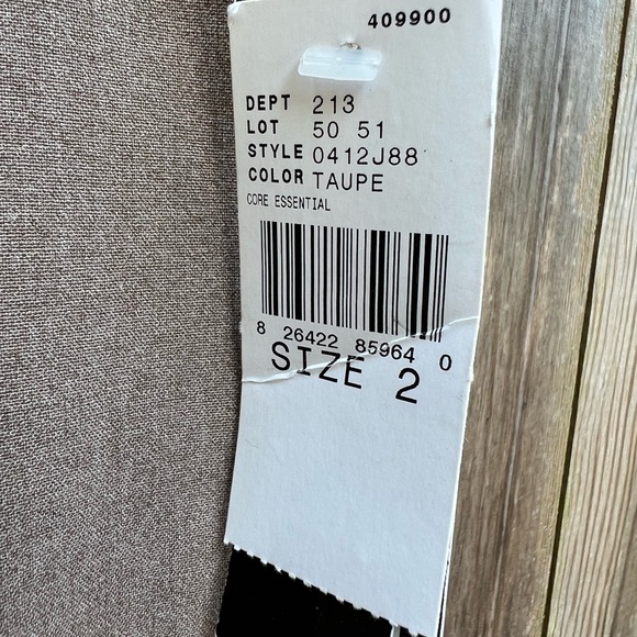 AB STUDIO Townsend Lined Taupe Slight Flare Work Pants size 2 NWT - Picture 5 of 10